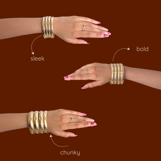 Utsa Golden Metal Bangles Combo