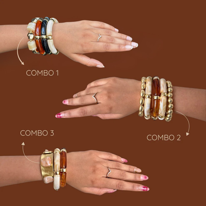 Viral Gold & Resin Bracelet Combo