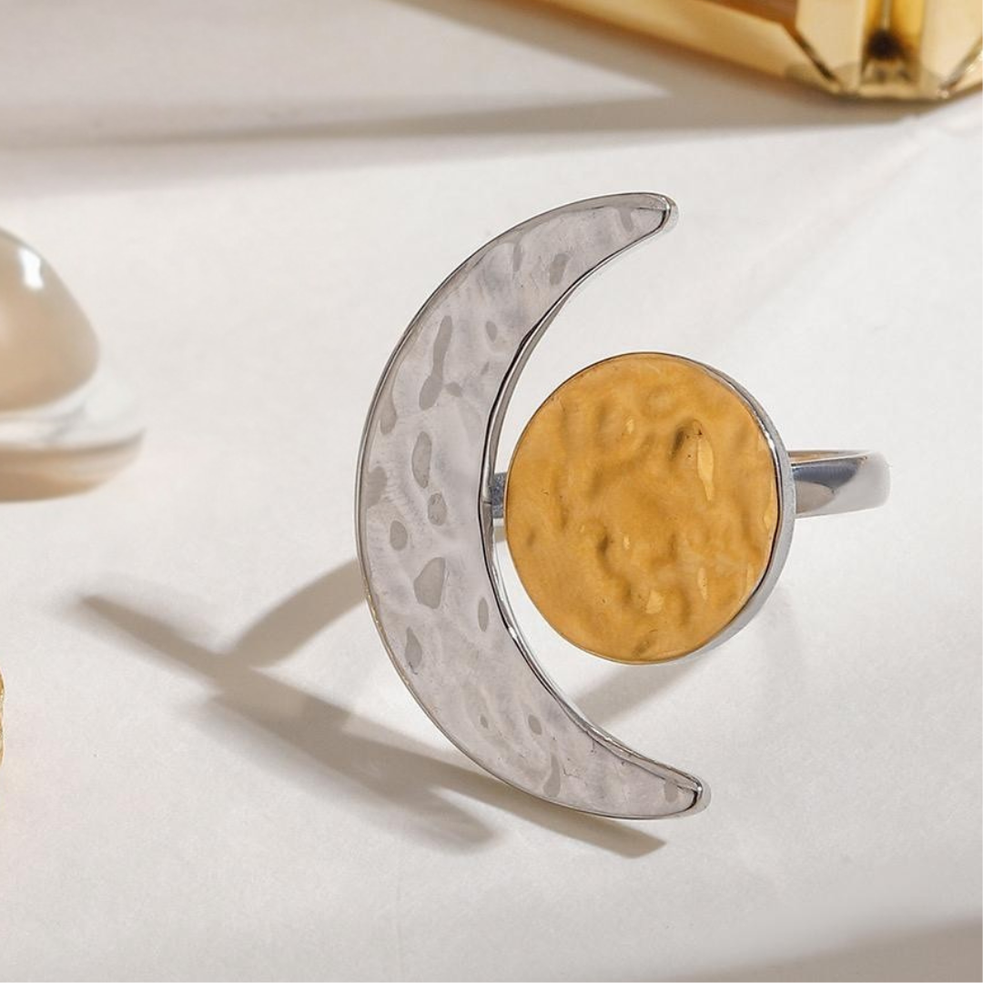 Moon Dual Colour Adjustable Ring