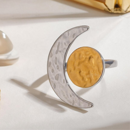 Moon Dual Colour Adjustable Ring