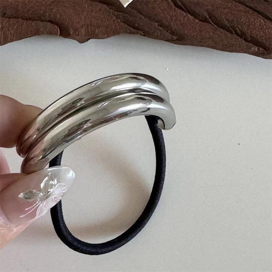 Silver 2-tier Stainless Steel Rubber Band