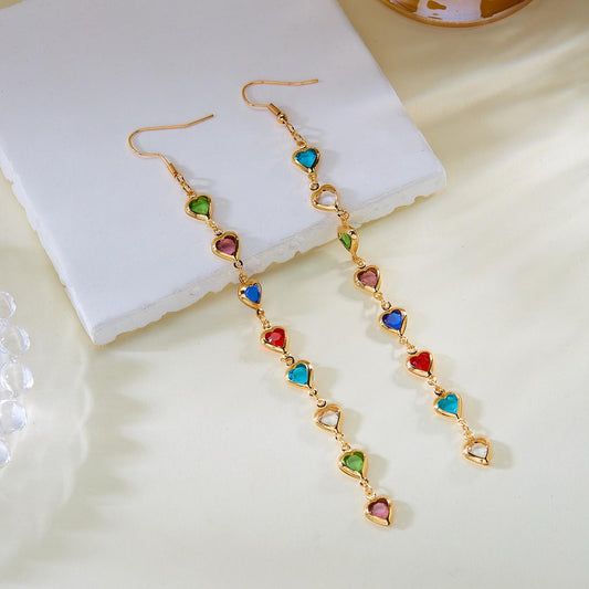 Crystal Confetti Copper Earrings