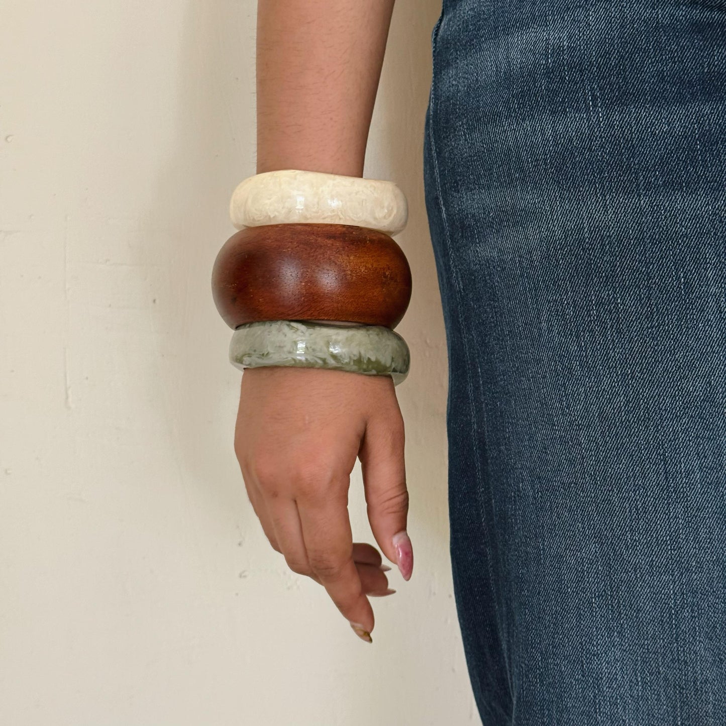 Earthly Brown Wooden Bangle Combo