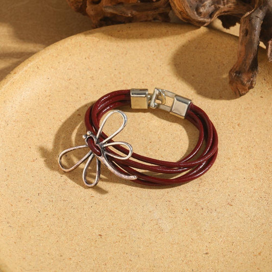 Crimson Dragonfly Charm Bracelet