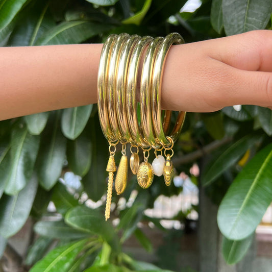 Riwayat Charms Brass Bangles
