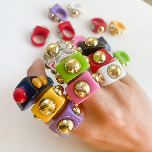 Colour Pop Resin Chunkey Ring