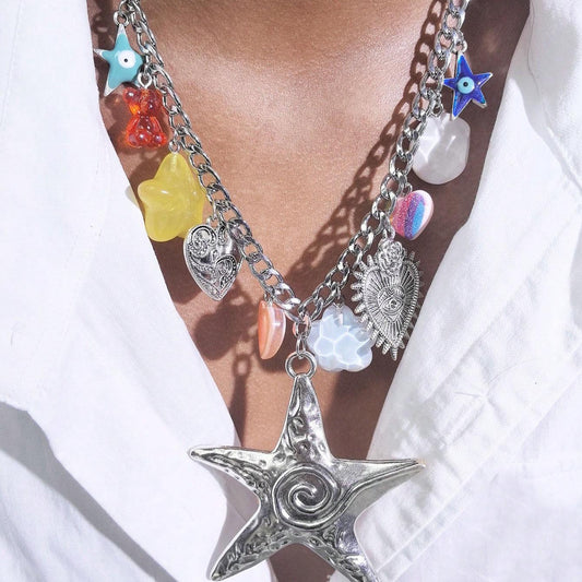 Cosmic Multi-Colour Charm Necklace
