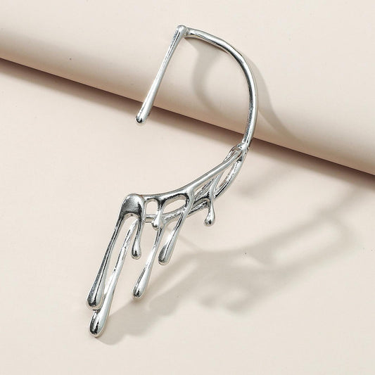 Molten Silver One-Side Ear Cuff
