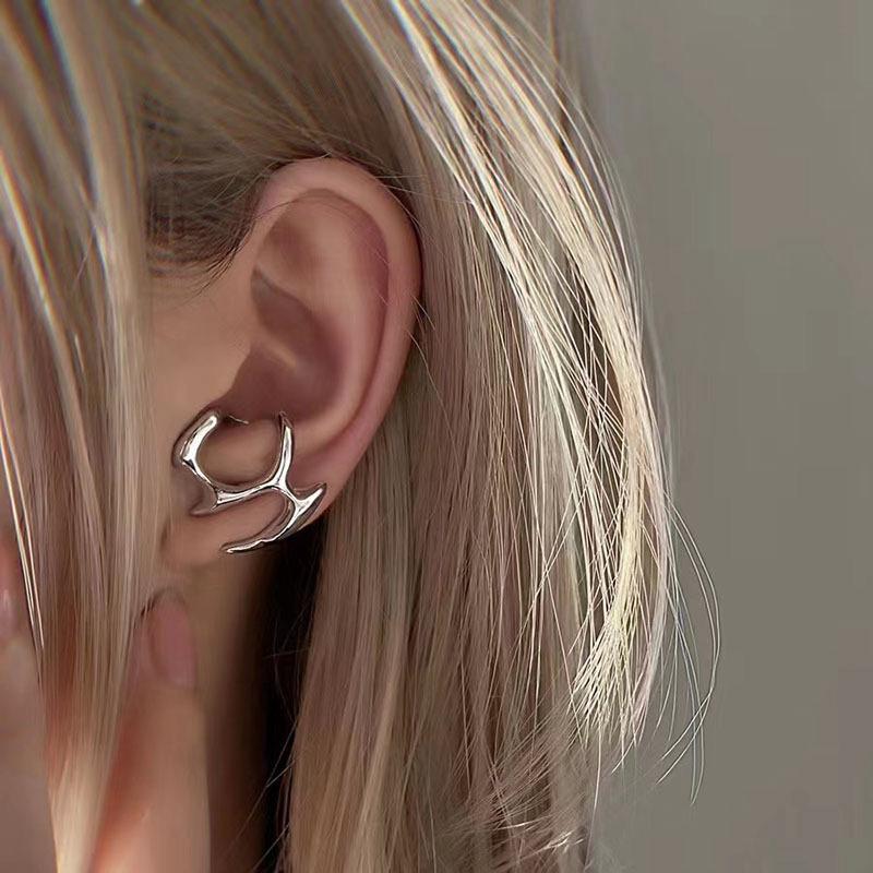 Molten Edge Silver Earrings