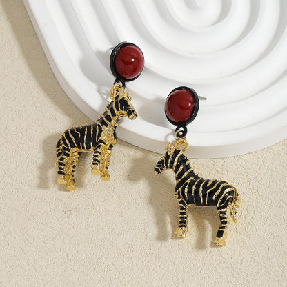 Zebra Metal Earrings