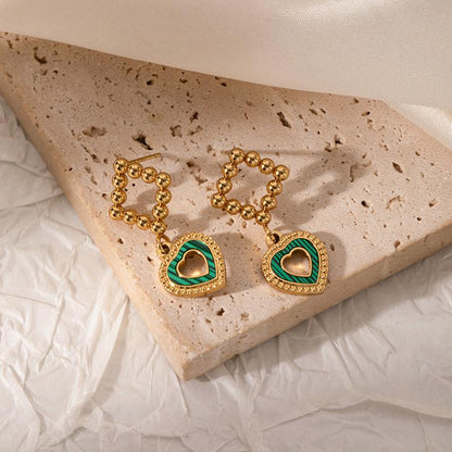 Amor Heart Drop Earrings