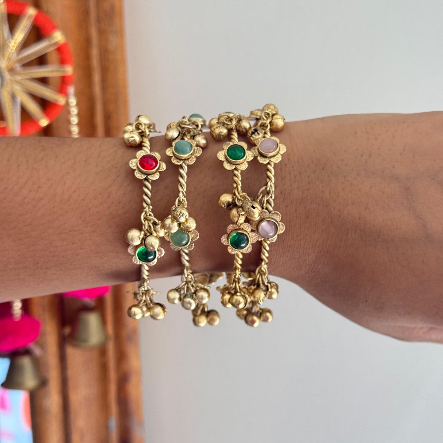 Gulzar Antique Brass Bangles ( Single)