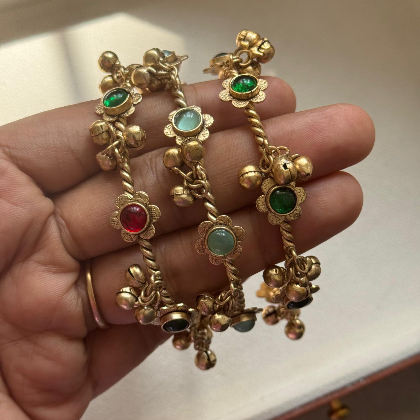 Gulzar Antique Brass Bangles ( Single)