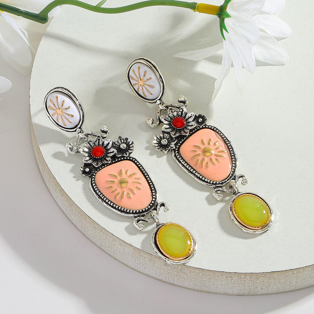 Sunset Bloom Metal Earring