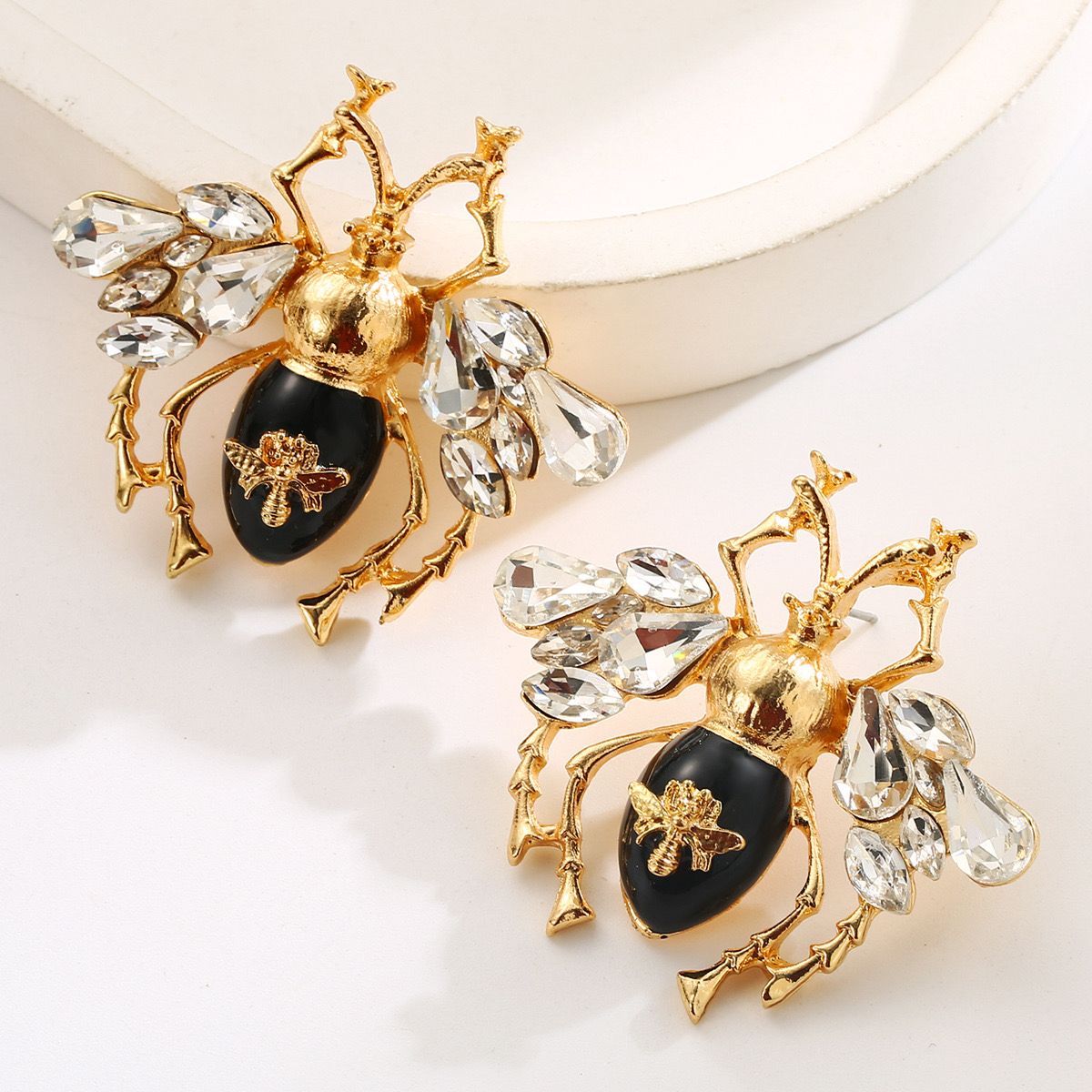 Queen Bee Metal Earrings