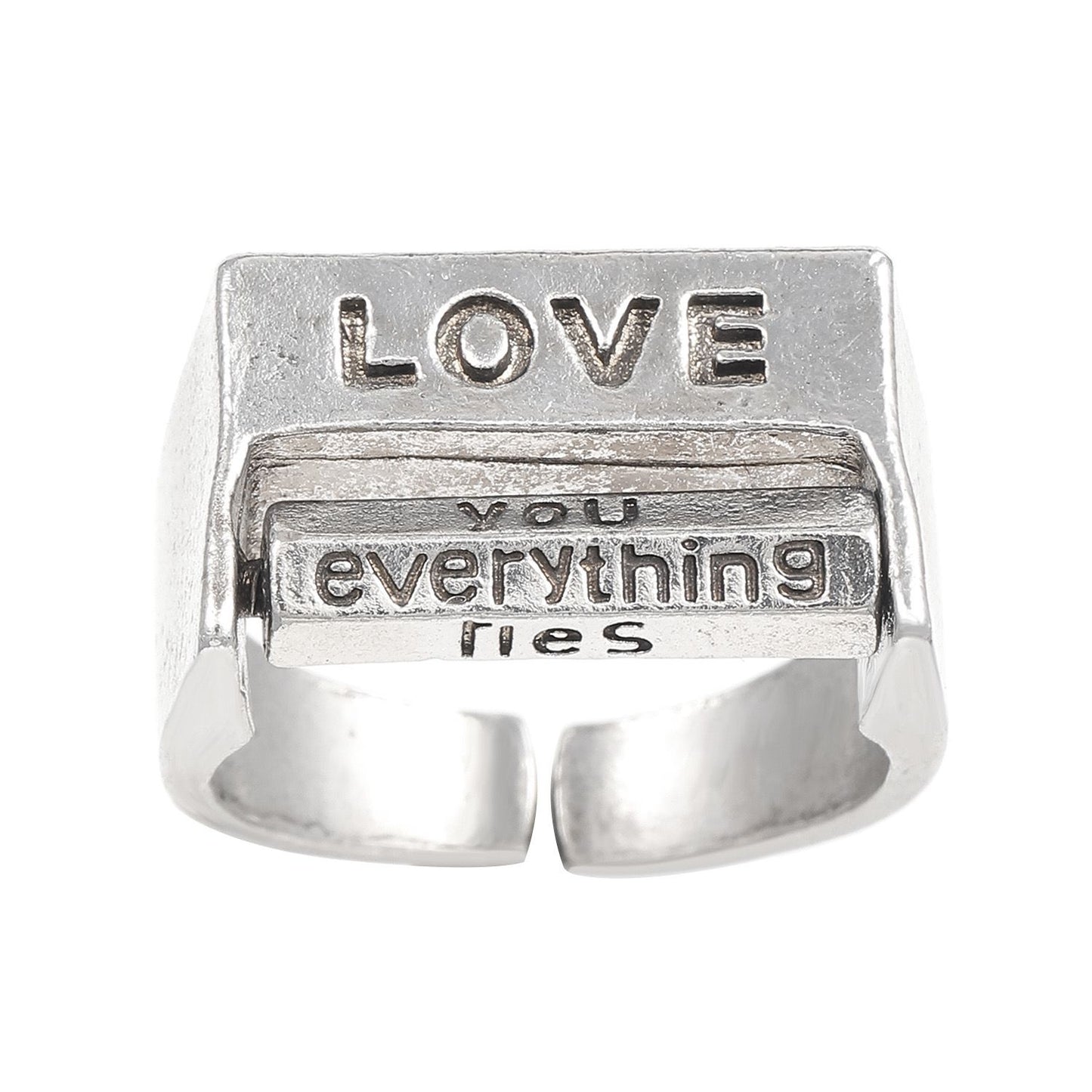 Mood Stamp Statement Slider Rings (LOVE/FUCK)