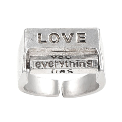 Mood Stamp Statement Slider Rings (LOVE/FUCK)