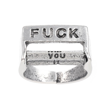 Mood Stamp Statement Slider Rings (LOVE/FUCK)