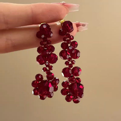 The Ruby Cascade Earrings