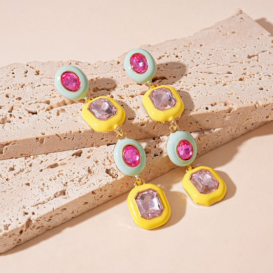 Color Block Statement Earrings