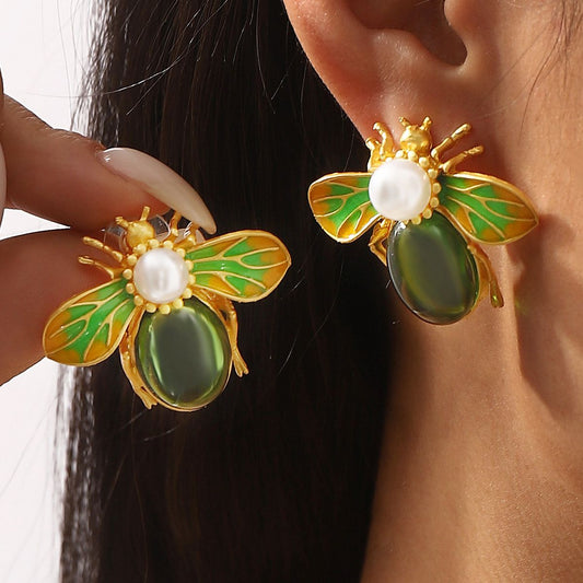Gilded Aviary Drop Earring