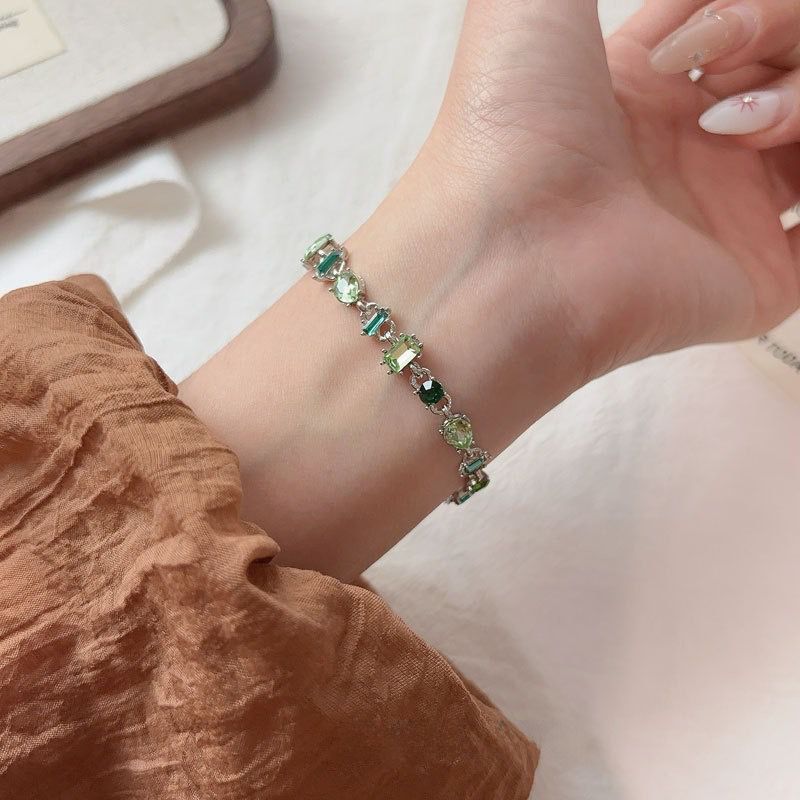 Emerald Rhinestone Bracelet