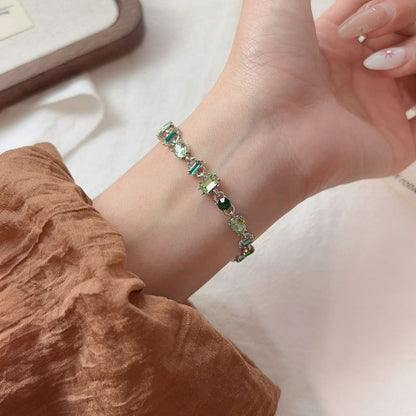 Emerald Rhinestone Bracelet