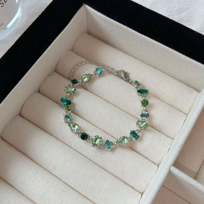 Emerald Rhinestone Bracelet