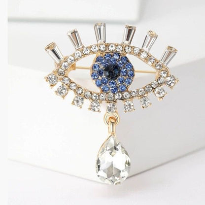 Evil Eye Celestial Brooch
