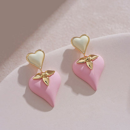 Heart Petal Drop Earrings| No Piercing Needed