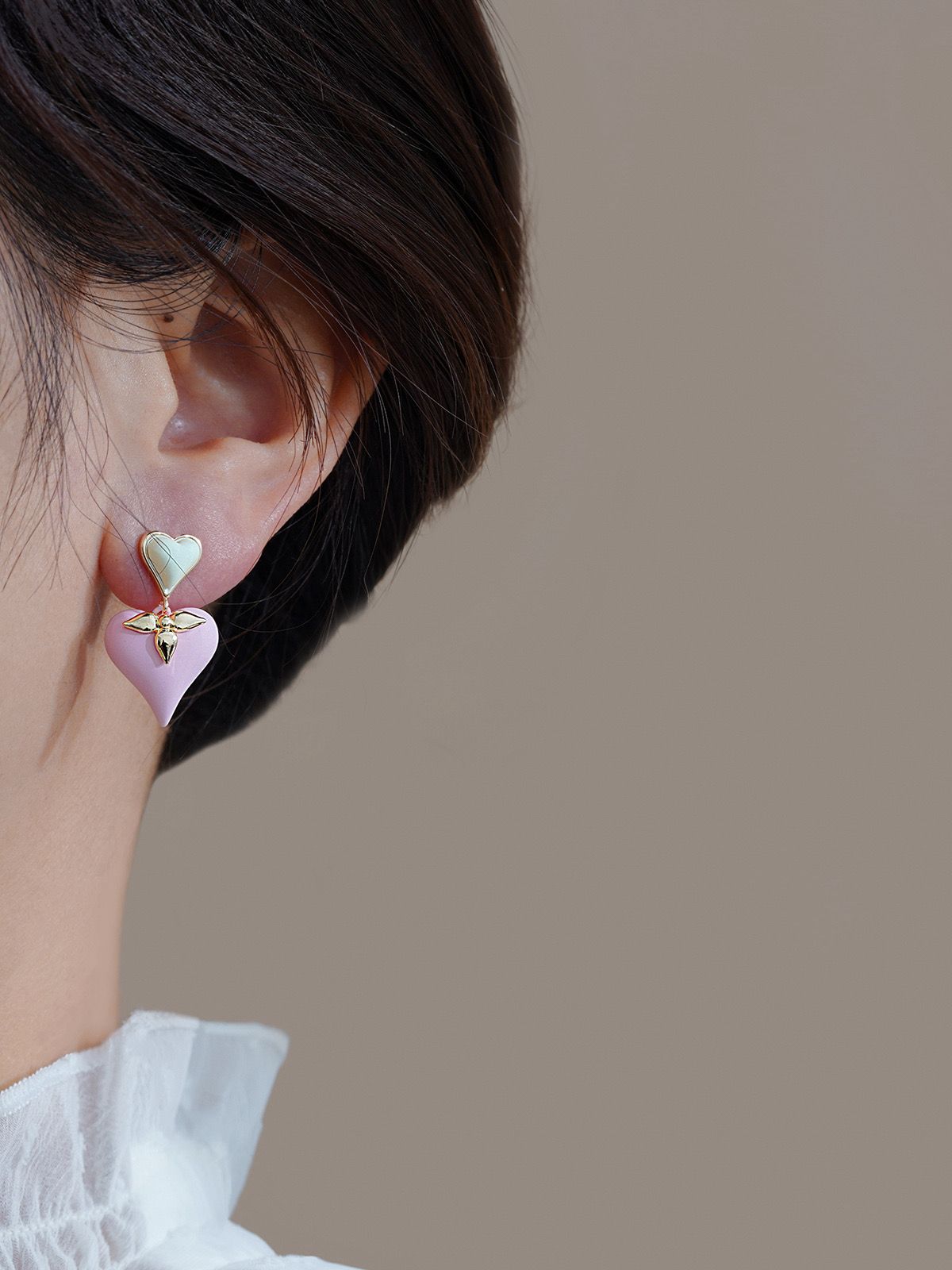 Heart Petal Drop Earrings| No Piercing Needed
