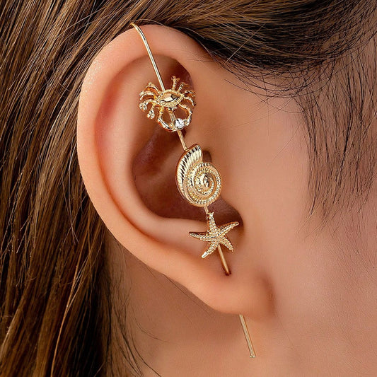 Sea Charm Metal One-Side EarCuff
