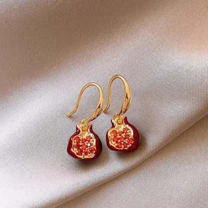 Pomegranate Metal Earrings
