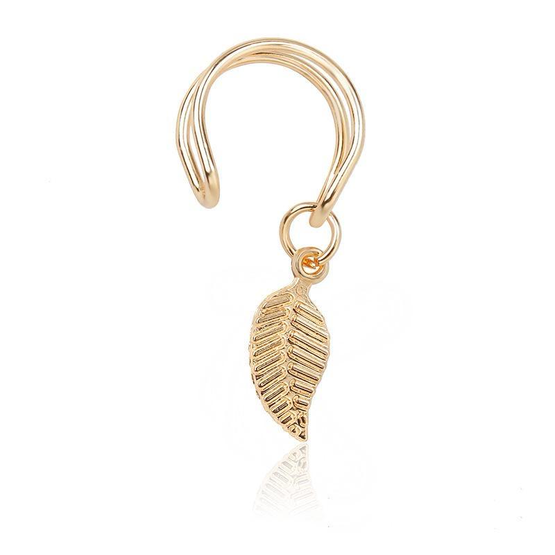 Golden Leaf One Side Ear Cuff