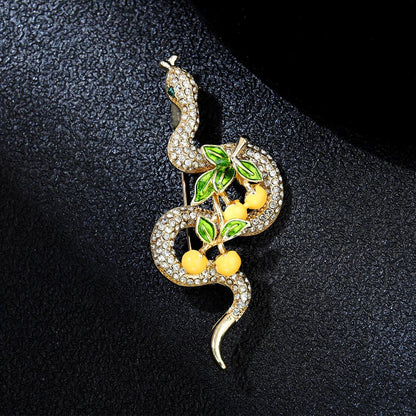 Serpent Silver Brooch