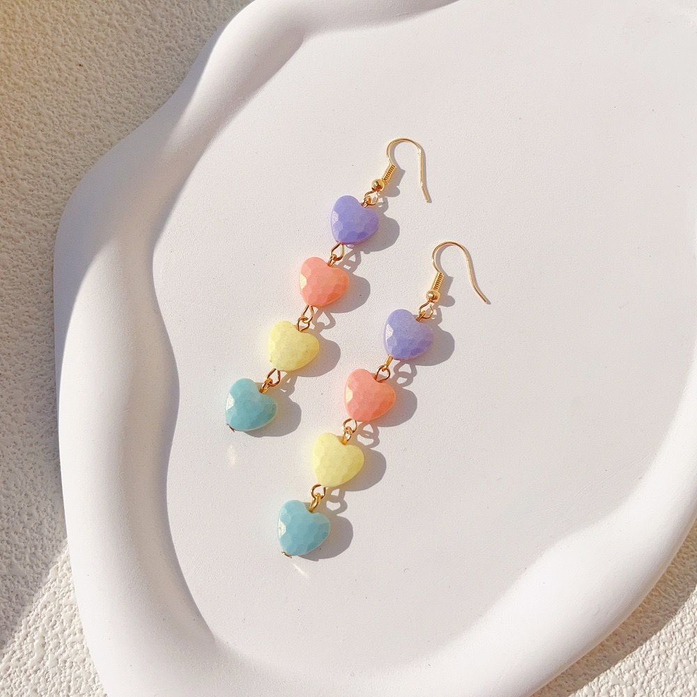 Candy Heart Drop Earrings