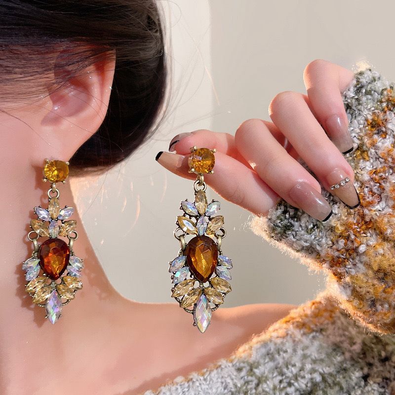 Gemstone Statement Earrings