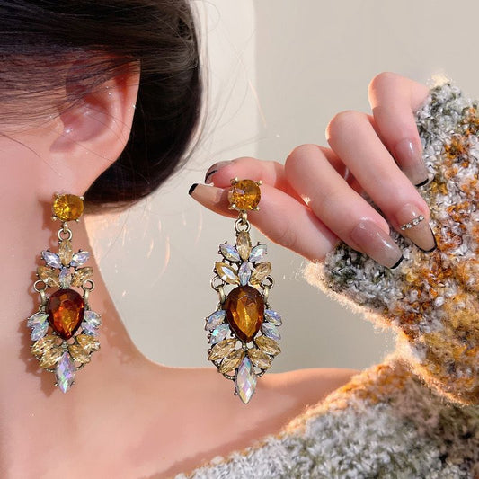 Gemstone Statement Earrings