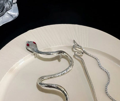 Silver Serpent Hairpin