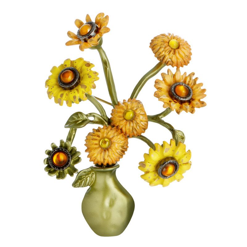 Sunflower Bouquet Brooch