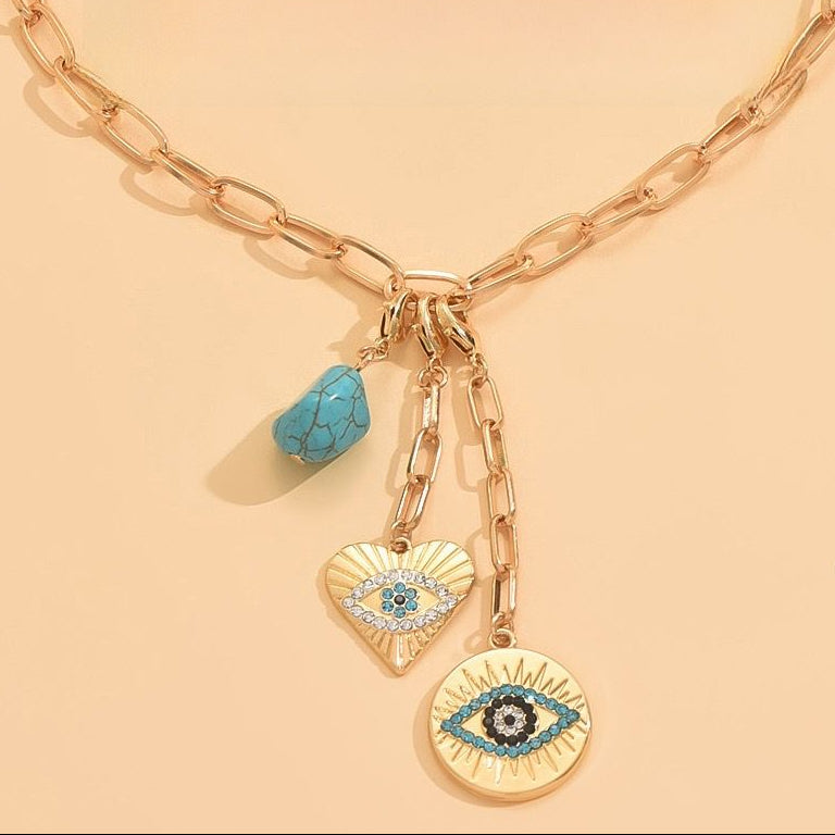 Evil Eye Gold Necklace
