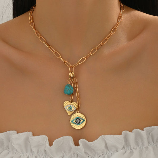 Evil Eye Gold Necklace
