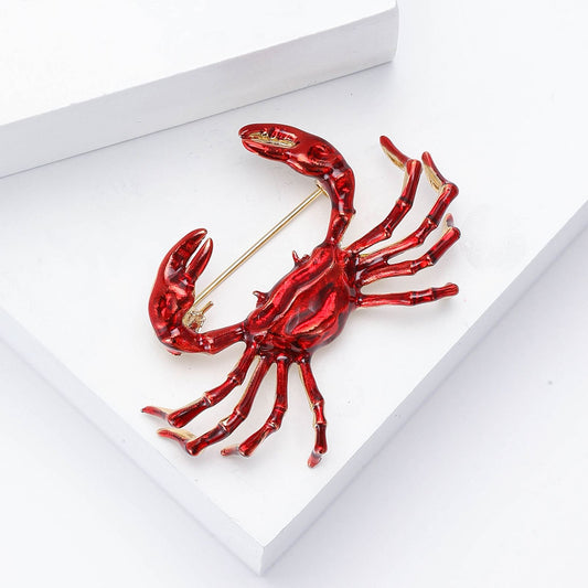 Red Crab Brooch