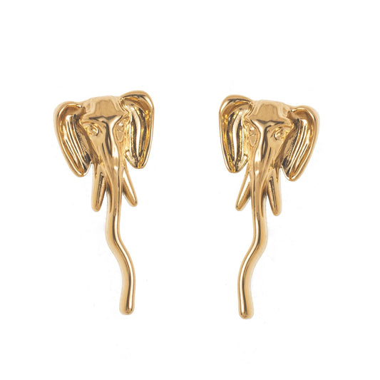 Elephant Gilded Studs