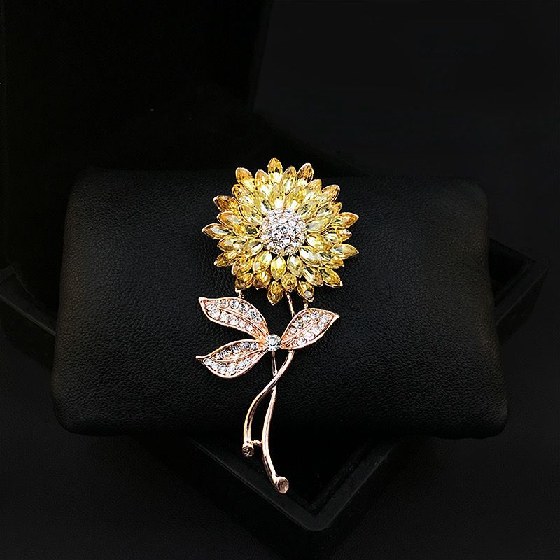 Golden Radiance Bloom Brooch