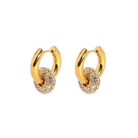 After Hours Rhinestone Dual Link Hoops