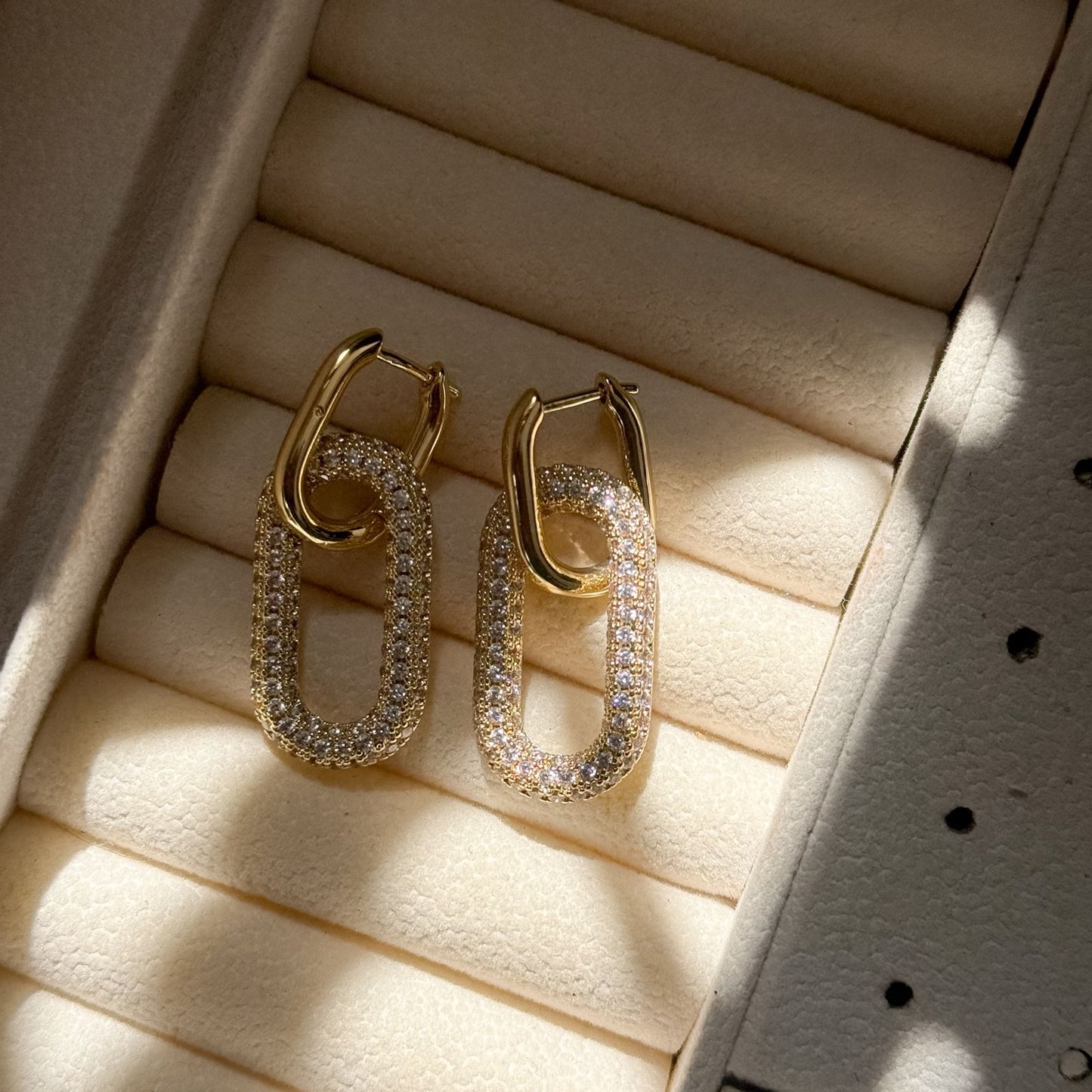 Iconic Rhinestone Link Earrings