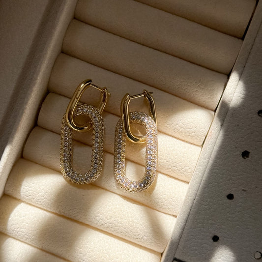 Iconic Rhinestone Link Earrings