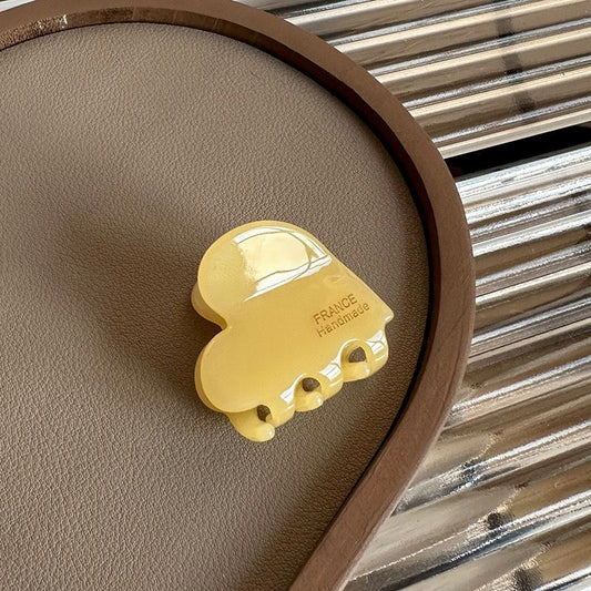 Yellow Heart Claw Clip