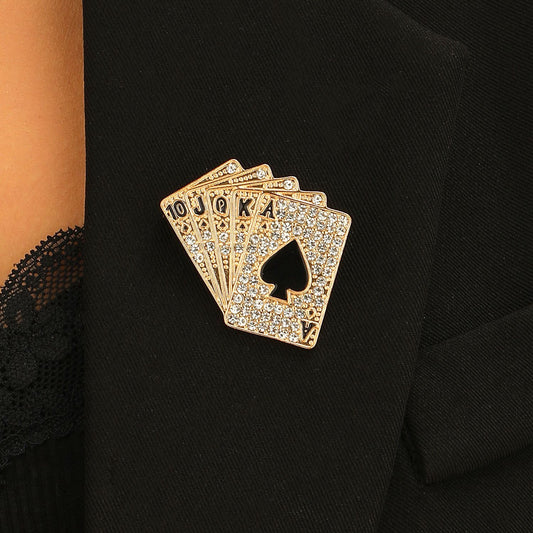 Queen Of Cards Brooch